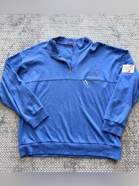 Vintage Steffner Active Wool Quarter-Zip Pullover Sweater